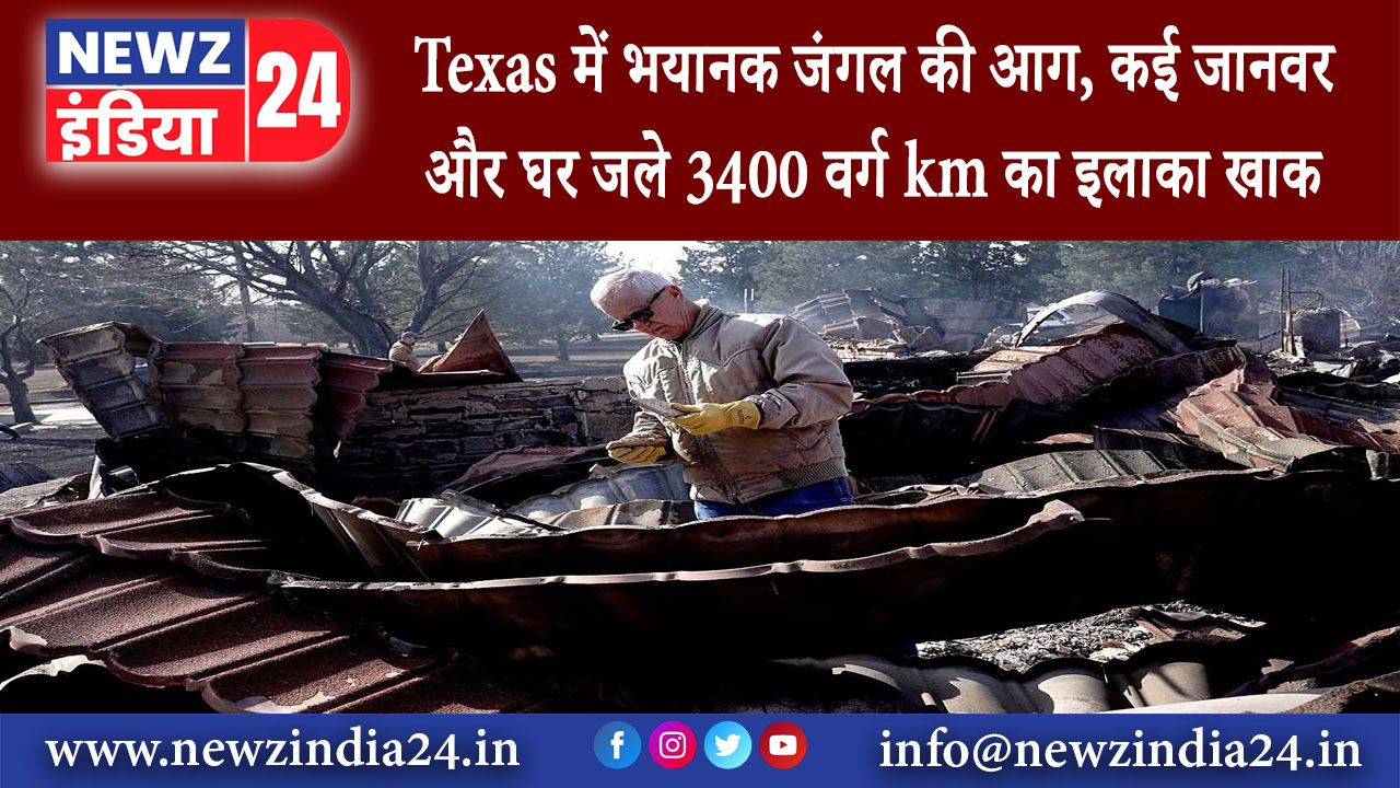 ऑस्टिन – Texas में भयानक जंगल की आग, कई जानवर और घर जले 3400 वर्ग km का इलाका खाक