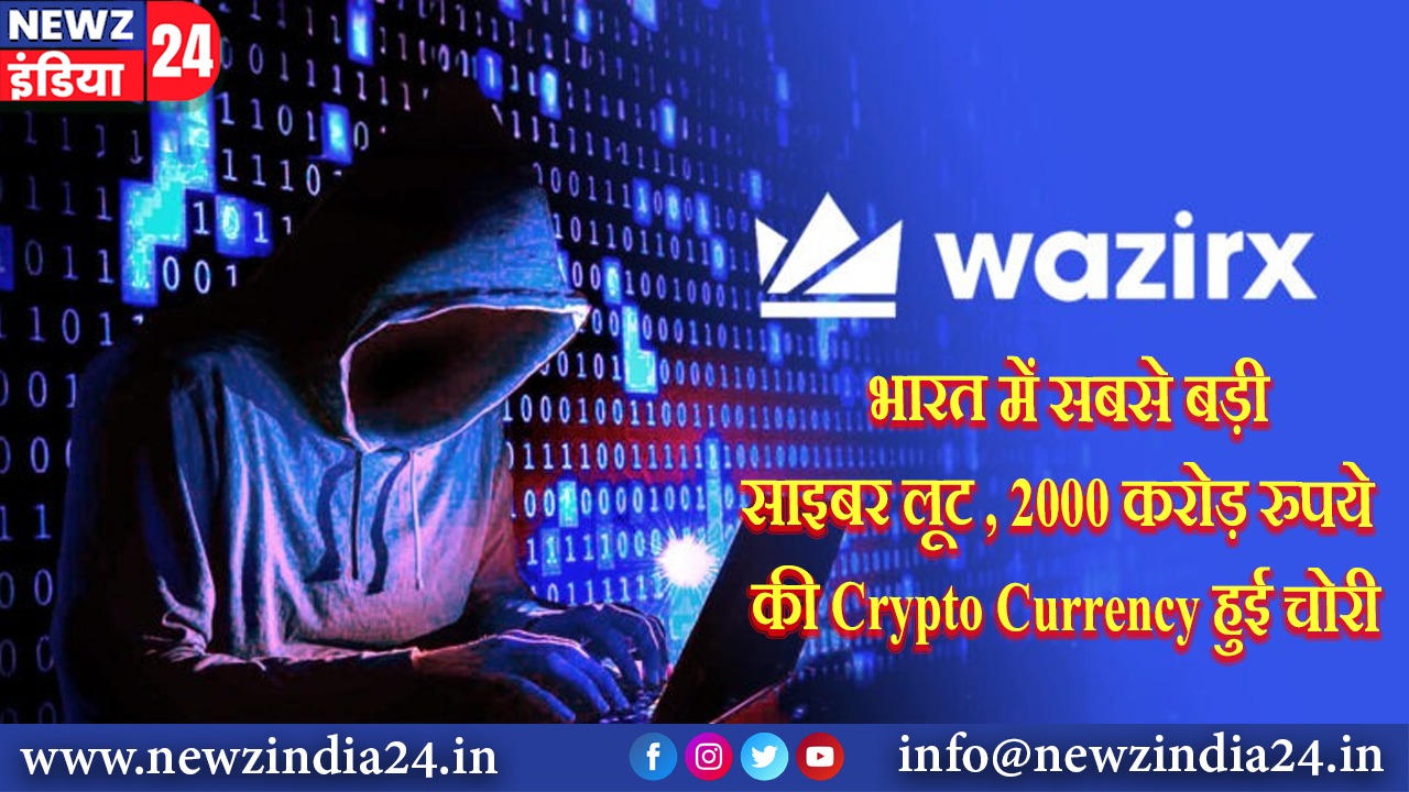 भारत में सबसे बड़ी साइबर लूट , 2000 करोड़ रुपये की Crypto Currency हुई चोरी