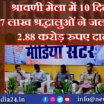 श्रावणी मेला में 10 दिन में 27 लाख श्रद्धालुओं ने जलार्पण, 2.88 करोड़ रुपए दान