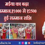 मईया का बढ़ा सम्मान,₹1000 से ₹2500 हुई सम्मान राशि