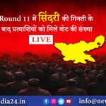 Round 11 में सिंदरी की गिनती के बाद प्रत्याशियों को मिले वोट की संख्या