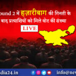 Round 2 में हज़ारीबाग की गिनती के बाद प्रत्याशियों को मिले वोट की संख्या