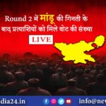 Round 2 में मांडू की गिनती के बाद प्रत्याशियों को मिले वोट की संख्या