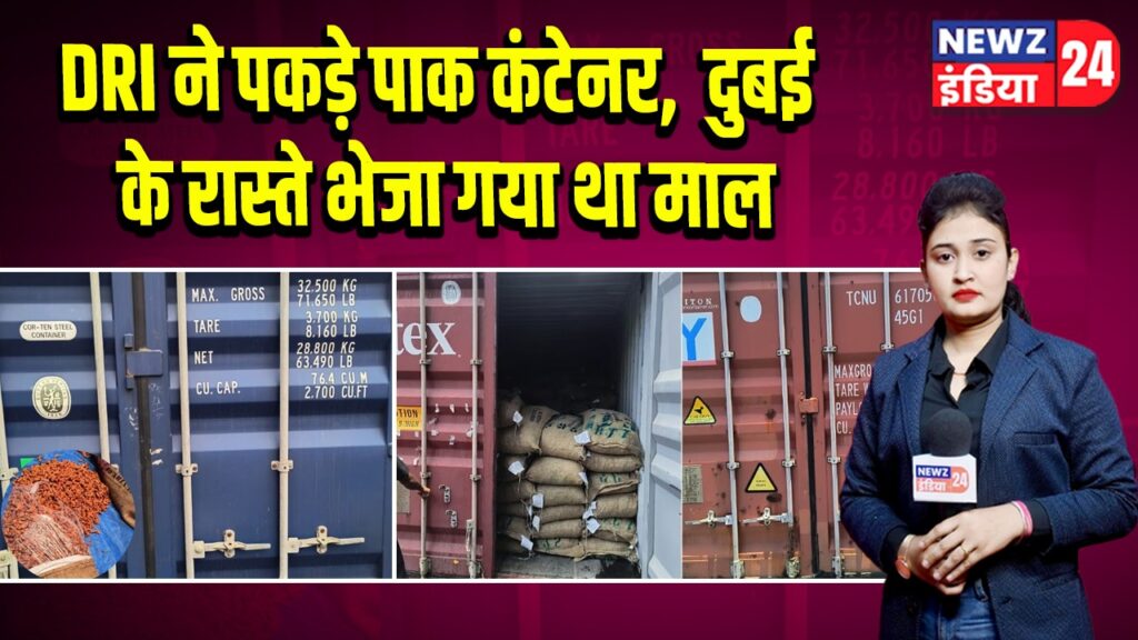 DRI ने पकड़े पाक कंटेनर, दुबई के रास्ते भेजा गया था माल