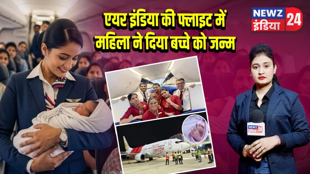एयर इंडिया की फ्लाइट में महिला ने दिया बच्चे को जन्म