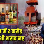 गुजरात में 2 करोड़ की विदेशी शराब नष्ट