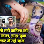 घर में सो रही महिला को सांप ने काटा, झाड़-फूंक के चक्कर में गई जान