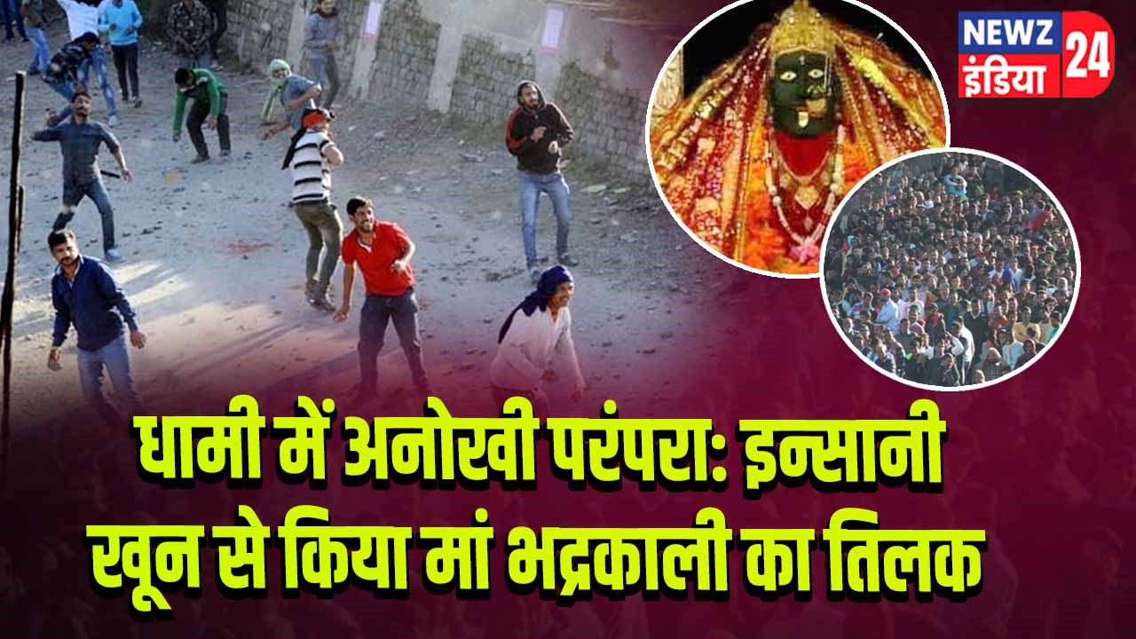 धामी में अनोखी परंपरा: इन्सानी खून से किया मां भद्रकाली का तिलक l