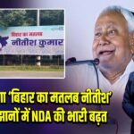 पटना में लगा ‘बिहार का मतलब नीतीश’ पोस्टर-रुझानों में NDA की भारी बढ़त