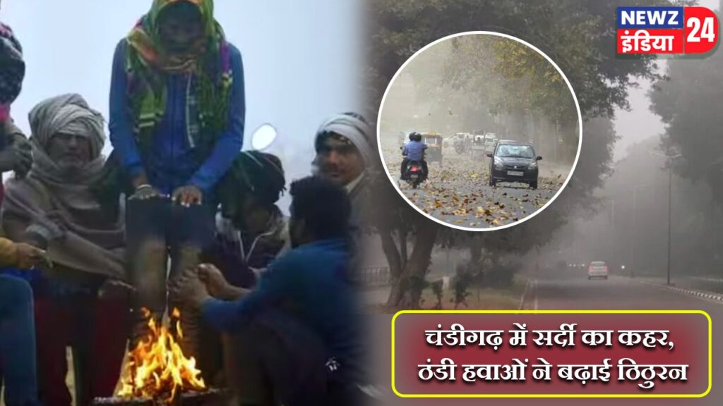 चंडीगढ़ में सर्दी का कहर, ठंडी हवाओं ने बढ़ाई ठिठुरन
