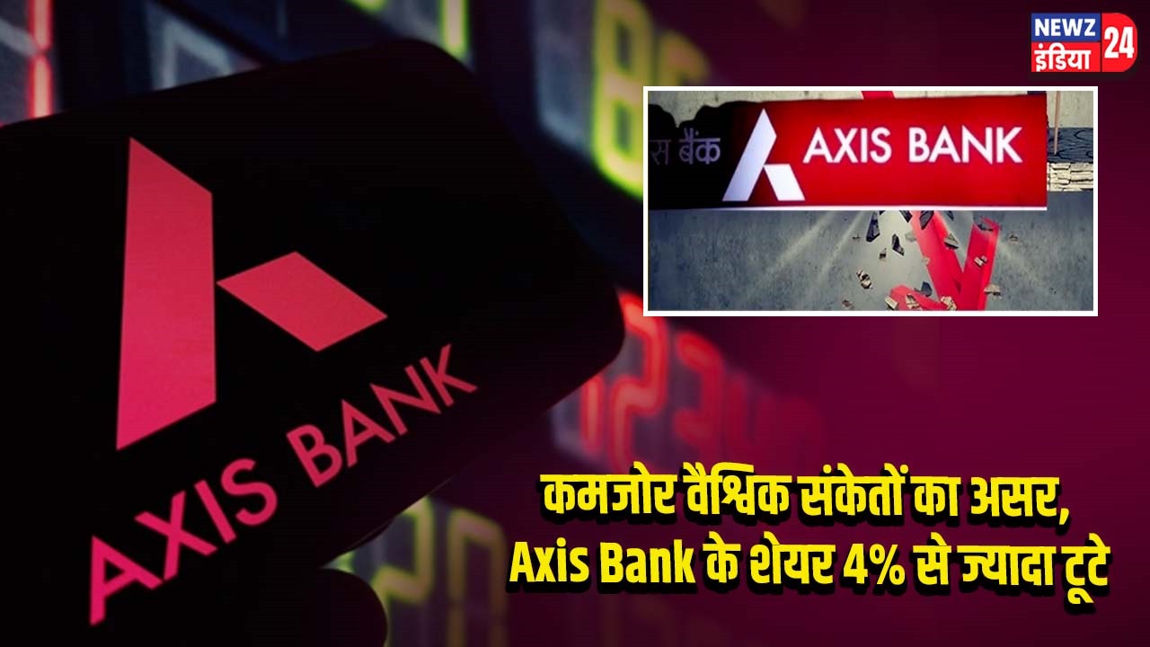 कमजोर वैश्विक संकेतों का असर, Axis Bank के शेयर 4% से ज्यादा टूटे 