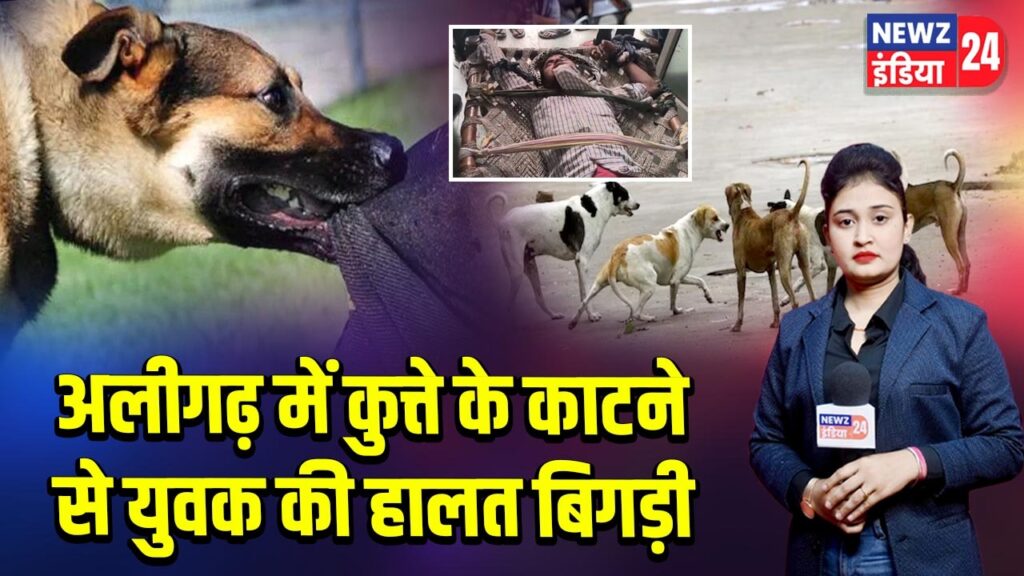 अलीगढ़ में कुत्ते के काटने से युवक की हालत बिगड़ी |