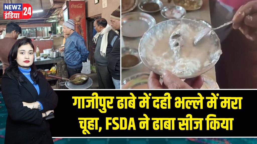 गाजीपुर ढाबे में दही भल्ले में मरा चूहा, FSDA ने ढाबा सीज किया