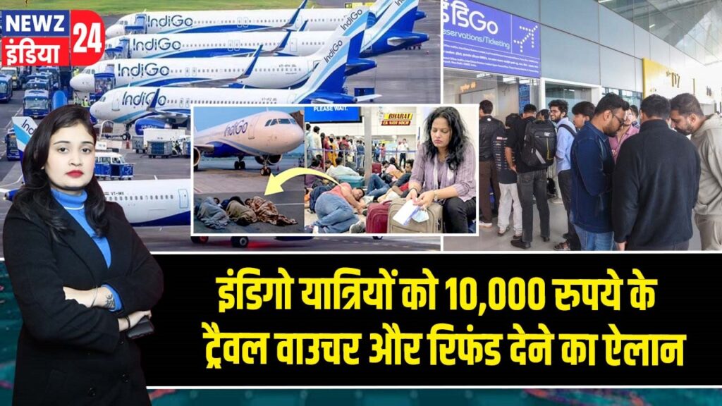 इंडिगो यात्रियों को 10,000 रुपये के ट्रैवल वाउचर और रिफंड देने का ऐलान |
