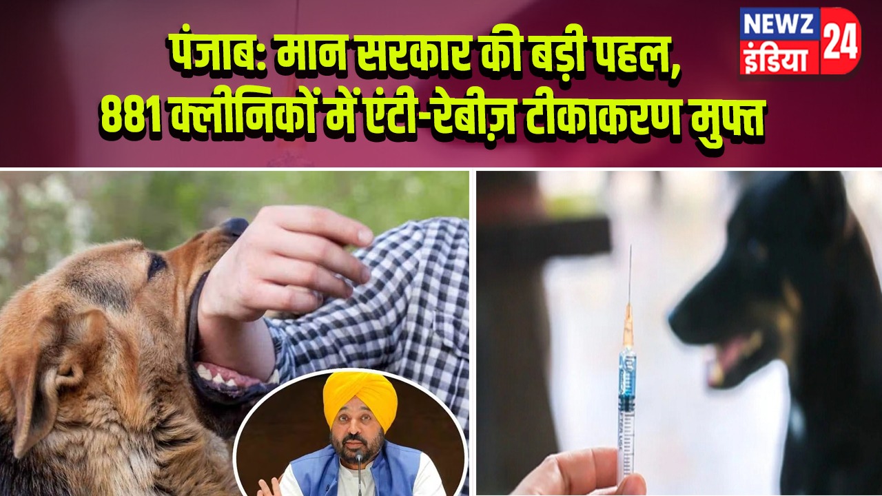 पंजाब: मान सरकार की बड़ी पहल, 881 क्लीनिकों में एंटी-रेबीज़ टीकाकरण मुफ्त 