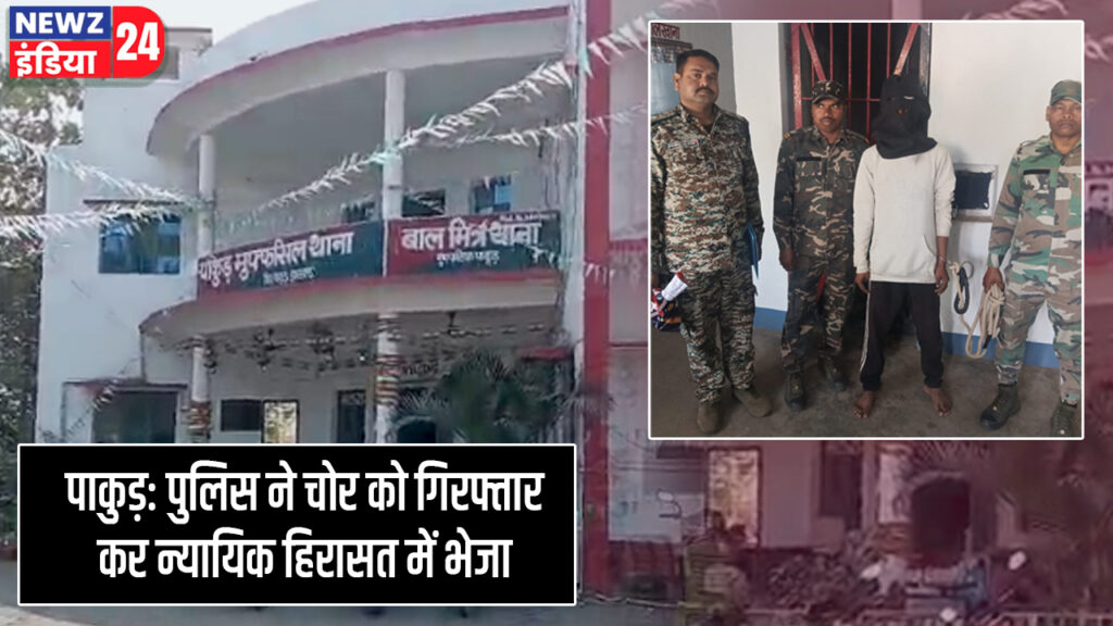 पाकुड़: पुलिस ने चोर को गिरफ्तार कर न्यायिक हिरासत में भेजा 