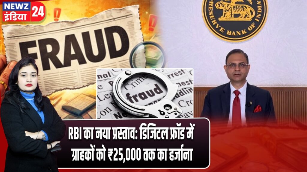 RBI का नया प्रस्ताव: डिजिटल फ्रॉड में ग्राहकों को ₹25,000 तक का हर्जाना |