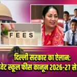 दिल्ली सरकार का ऐलान: प्राइवेट स्कूल फीस कानून 2026-27 से लागू |