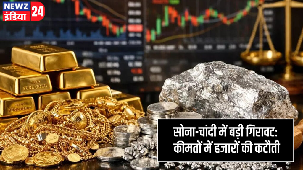 सोना-चांदी में बड़ी गिरावट: कीमतों में हजारों की कटौती 