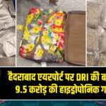 हैदराबाद एयरपोर्ट पर DRI की बड़ी कार्रवाई, 9.5 करोड़ की हाइड्रोपोनिक गांजा जब्त