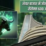 शेयर बाजार में जोरदार उछाल, सेंसेक्स 600 अंक चढ़ा