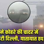 घने कोहरे की चादर में लिपटी दिल्ली, यातायात ठप