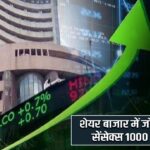 शेयर बाजार में जोरदार वापसी, सेंसेक्स 1000 अंक उछला