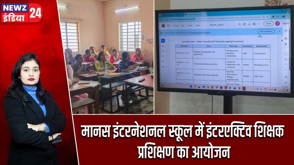 मानस इंटरनेशनल स्कूल में इंटरएक्टिव शिक्षक प्रशिक्षण का आयोजन