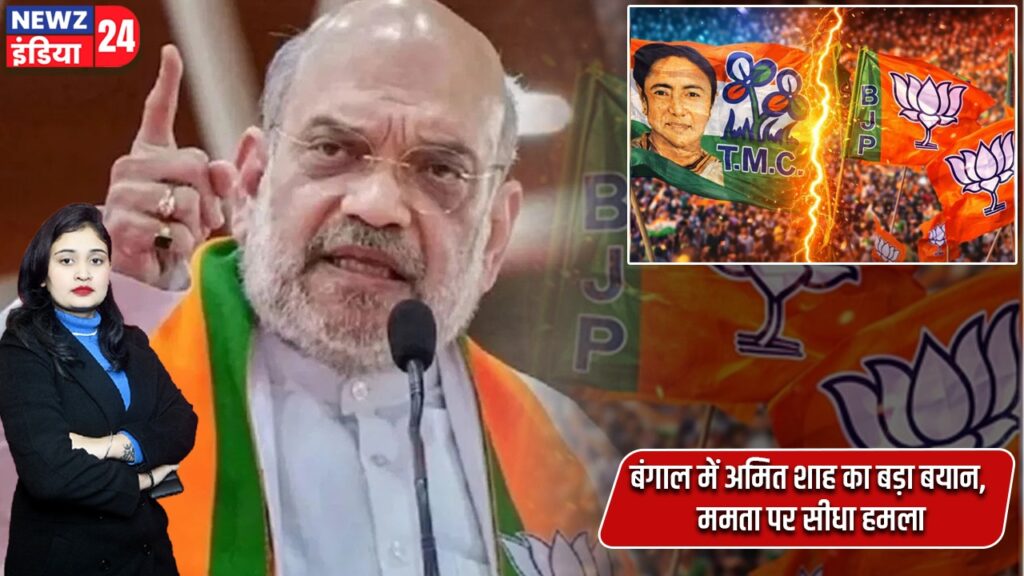 बंगाल में अमित शाह का बड़ा बयान, ममता पर सीधा हमला |