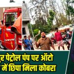 महेशपुर पेट्रोल पंप पर ऑटो के इंजन में छिपा मिला कोबरा |