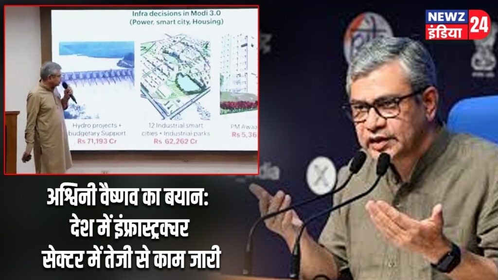 अश्विनी वैष्णव का बयान: देश में इंफ्रास्ट्रक्चर सेक्टर में तेजी से काम जारी