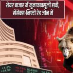 शेयर बाजार में मुनाफावसूली हावी, सेंसेक्स-निफ्टी रेड जोन में |
