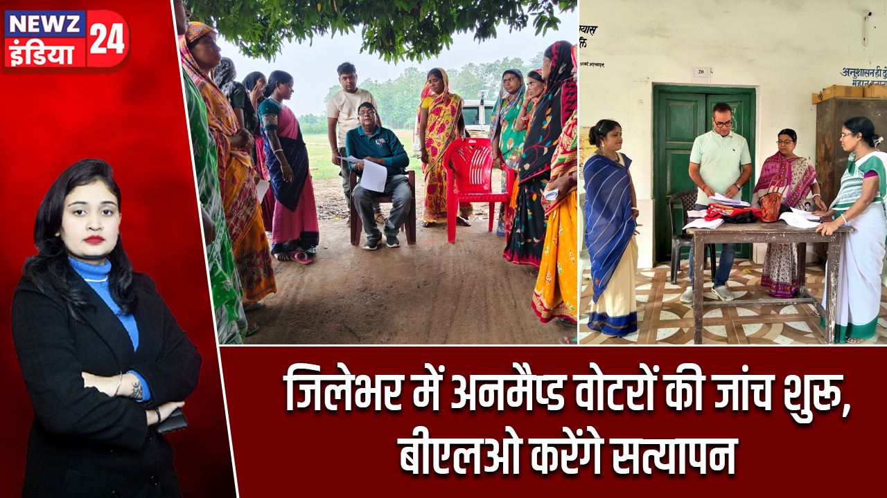 जिलेभर में अनमैप्ड वोटरों की जांच शुरू, बीएलओ करेंगे सत्यापन |