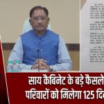 साय कैबिनेट के बड़े फैसले, ग्रामीण परिवारों को मिलेगा 125 दिन रोजगार