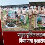 पाकुड़ पुलिस लाइन में किया गया वृक्षारोपण |