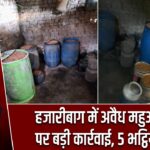 हजारीबाग में अवैध महुआ शराब पर बड़ी कार्रवाई, 5 भट्ठियां ध्वस्त |