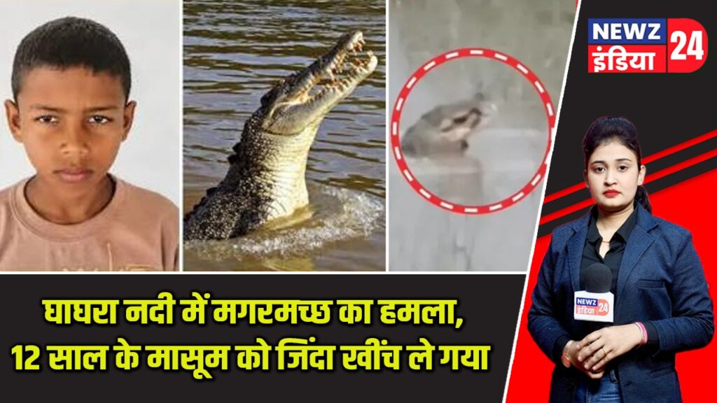 घाघरा नदी में मगरमच्छ का हमला, 12 साल के मासूम को जिंदा खींच ले गया |