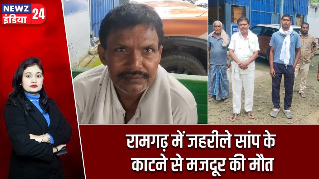रामगढ़ में जहरीले सांप के काटने से मजदूर की मौत